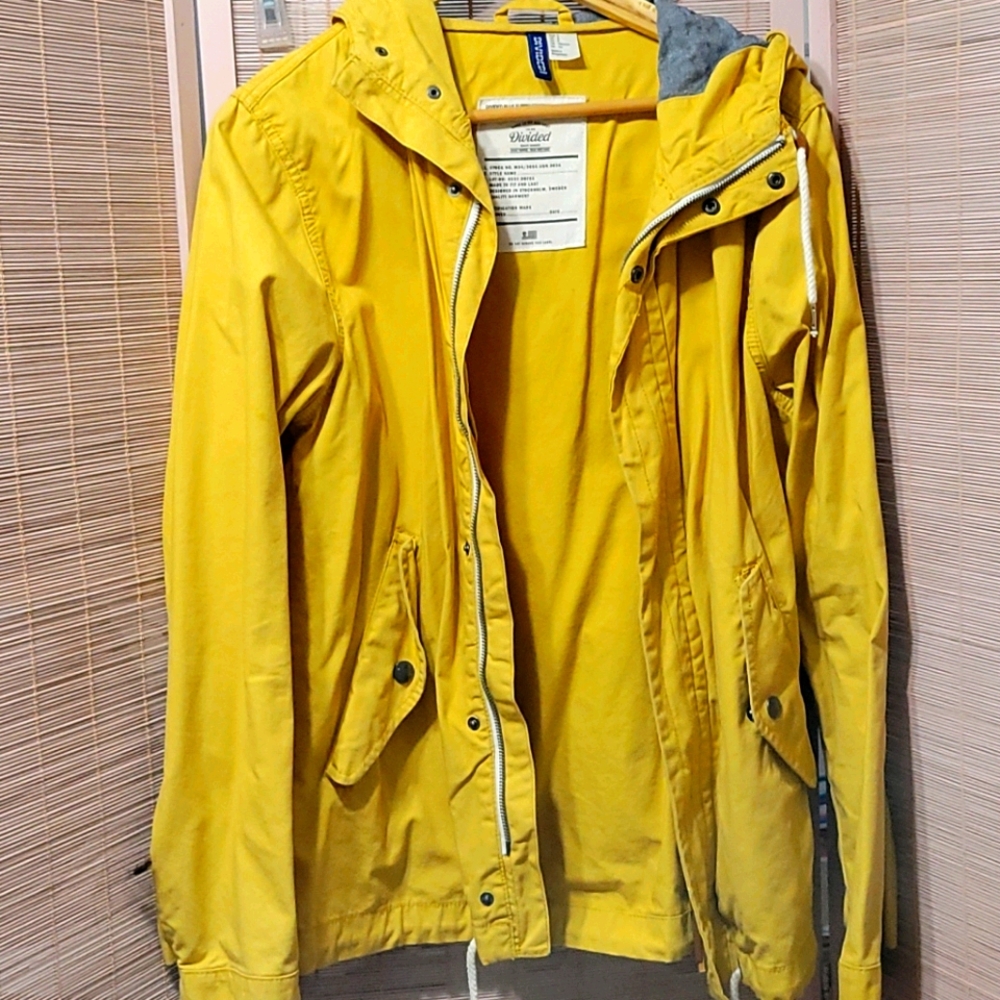 Yellow parka for men